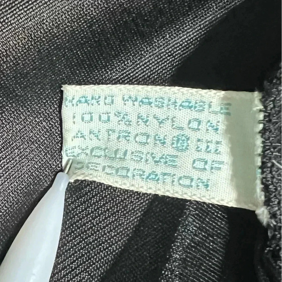 Vtg Pennys Gaymode Black 100% Nylon Long Night Gown 60s Sz MED w/tie GORGEOUS!! - Picture 9 of 10